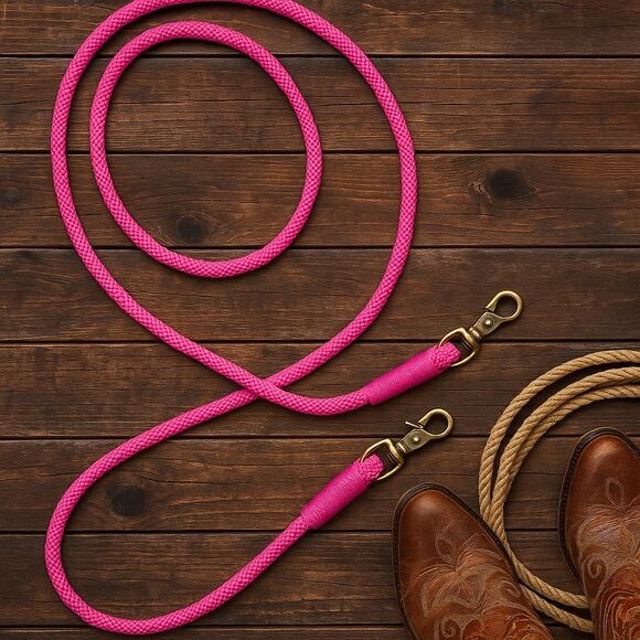 Hot Pink Nylon Reins - Picture 1 of 3